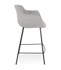 Tabouret snack mi-hauteur FORTI MINI en tissu gris clair - 