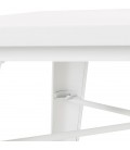 Petite table à dîner style industriel LALOU blanche 76x76 cm - 