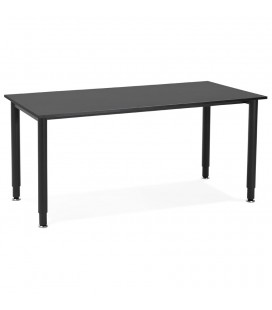 Table de réunion ou bureau design FOCUS noir 160x80 cm