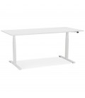 Bureau réglable en hauteur électrique TRONIK blanc 160x80 cm - 