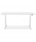 Bureau réglable en hauteur électrique TRONIK blanc 160x80 cm - 