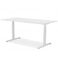 Bureau réglable en hauteur électrique TRONIK blanc 160x80 cm - 