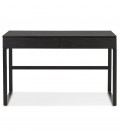 Bureau droit design DOMINIK en bois et métal noir 120x60 cm - 