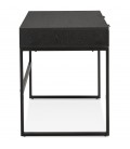 Bureau droit design DOMINIK en bois et métal noir 120x60 cm - 