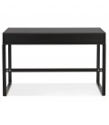 Bureau droit design DOMINIK en bois et métal noir 120x60 cm - 