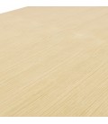 Bureau assis-debout électrique BIONIK'avec plateau en bois finition naturelle et pied en métal blanc 150x70 cm - 