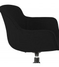 Chaise design avec accoudoirs SWAN en tissu noir - 