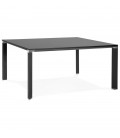 Table de réunion ou bureau bench XLINE SQUARE noir 160x160 cm - 