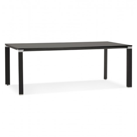 Table de réunion ou à manger design XLINE en bois noir 200x100 cm - 