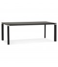 Table de réunion ou à manger design XLINE en bois noir 200x100 cm - 