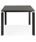 Table de réunion ou à manger design XLINE en bois noir 200x100 cm - 