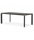 Table de réunion ou à manger design XLINE en bois noir 200x100 cm - 