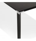 Table de réunion ou à manger design XLINE en bois noir 200x100 cm - 