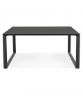 Table de réunion ou bureau bench BAKUS SQUARE noir 160x160 cm - 