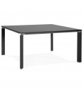 Table de réunion ou bureau bench XLINE SQUARE noir 140x140 cm - 