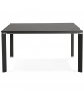 Table de réunion ou bureau bench XLINE SQUARE noir 140x140 cm - 