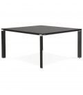 Table de réunion ou bureau bench XLINE SQUARE noir 140x140 cm - 