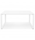 Table de réunion ou bureau bench BAKUS SQUARE blanc 160x160 cm - 