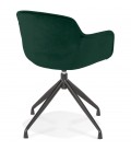 Chaise design avec accoudoirs GRAPIN en velours vert - 