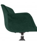 Chaise design avec accoudoirs GRAPIN en velours vert - 