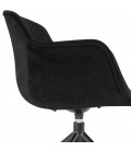 Chaise design avec accoudoirs GRAPIN en velours noir - 