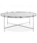 Table basse de salon KOLOS BIG couleur chrome - 