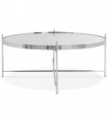 Table basse de salon KOLOS BIG couleur chrome - 