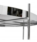 Table basse de salon KOLOS BIG couleur chrome - 