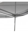 Table basse de salon KOLOS BIG couleur chrome - 