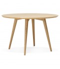 Table à dîner ronde SWEDY en bois style scandinave diam. 120 cm - 