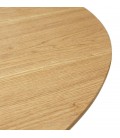 Table à dîner ronde SWEDY en bois style scandinave diam. 120 cm - 