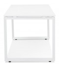 Petit bureau droit design BAKUS en bois et métal blanc 120x60 cm - 