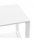 Petit bureau droit design BAKUS en bois et métal blanc 120x60 cm - 