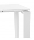 Petit bureau droit design BAKUS en bois et métal blanc 120x60 cm - 