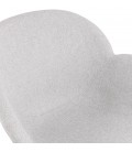 Chaise avec accoudoirs LIBRA en tissu gris clair et métal noir - 