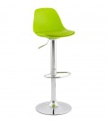 Tabouret réglable PRINCES vert avec haut dossier confortable - 