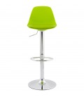 Tabouret réglable PRINCES vert avec haut dossier confortable - 