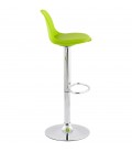 Tabouret réglable PRINCES vert avec haut dossier confortable - 