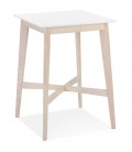 Table haute GALLINA en bois blanc et finition naturelle - 