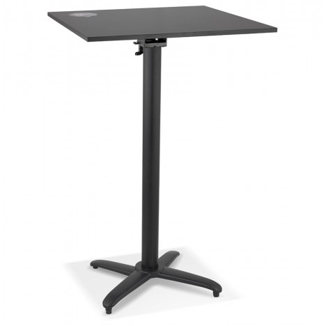 Table haute pliable PENUMBRA carrée noire 68x68 cm - 