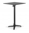 Table haute pliable PENUMBRA carrée noire 68x68 cm - 