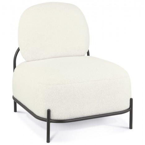 Fauteuil ORSO LOUNGE en tissu bouloché beige - 