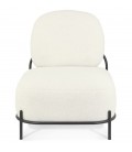 Fauteuil ORSO LOUNGE en tissu bouloché beige - 