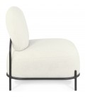 Fauteuil ORSO LOUNGE en tissu bouloché beige - 