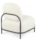 Fauteuil ORSO LOUNGE en tissu bouloché beige - 