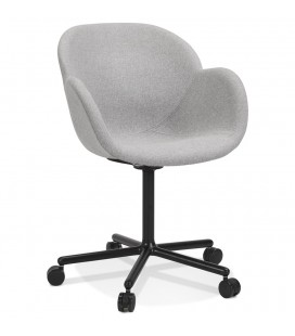 Chaise de bureau avec accoudoirs ASTRA gris clair