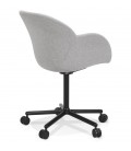 Chaise de bureau avec accoudoirs ASTRA gris clair - 