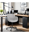 Chaise de bureau avec accoudoirs ASTRA gris clair - 