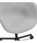 Chaise de bureau avec accoudoirs ASTRA gris clair - 