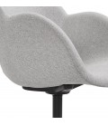 Chaise de bureau avec accoudoirs ASTRA gris clair - 